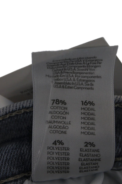Mother Women Cropped High Rise Jeans Blue Cotton Size 27