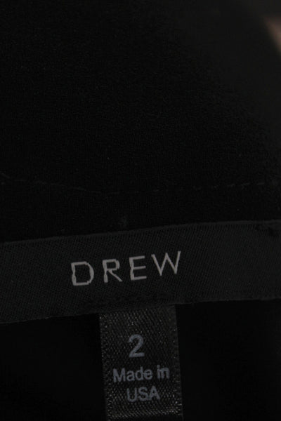 Drew Womens Dress Pants Black Zip Triacetate Minimalist Size 2