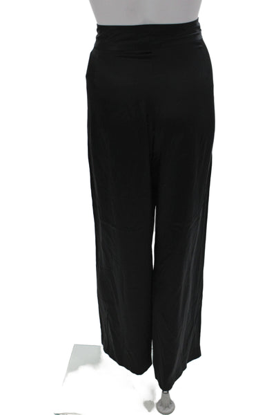 Hartly Women Dress Pants Black 100% Silk Zip Inseam 29 Size 26