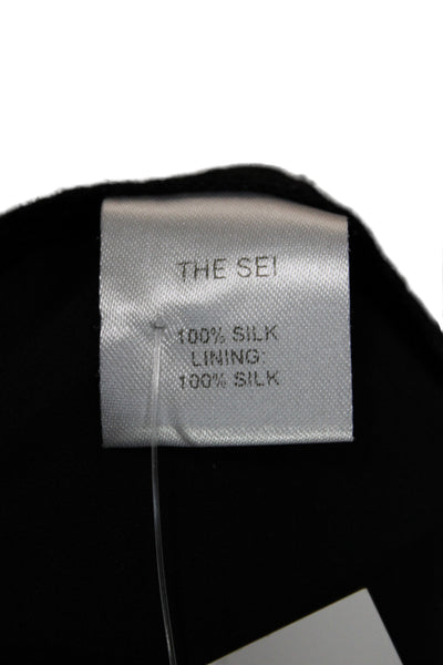 Hartly Women Dress Pants Black 100% Silk Zip Inseam 29 Size 26