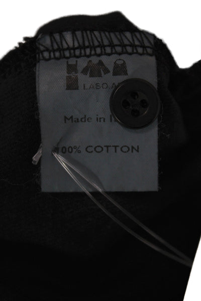 Labo.Art Women Tunic Button-Up Black Cotton Long Sleeve Knee Size 1