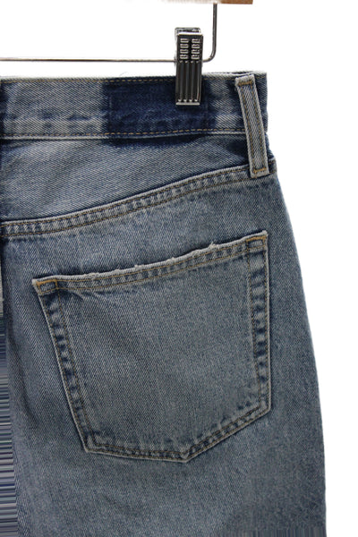 Etica Womens Straight High Rise Jeans Blue 100% Cotton Button Size 26