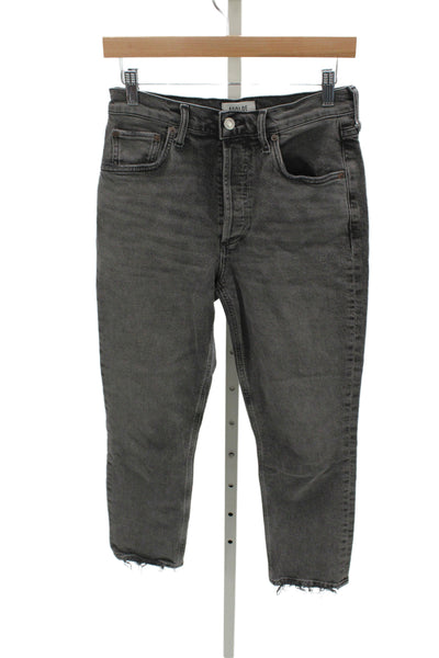 Agolde Womens Cropped Gray High Rise Cotton Jeans Size 26