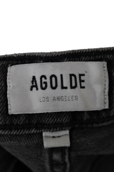 Agolde Womens Cropped Gray High Rise Cotton Jeans Size 26