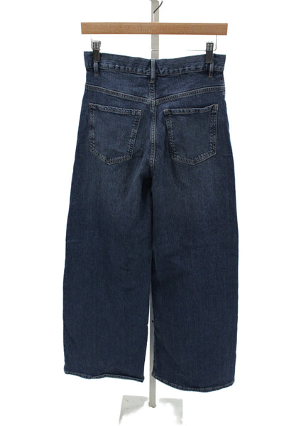 MNG Women Wide-Leg High Rise Blue Jeans Size 2