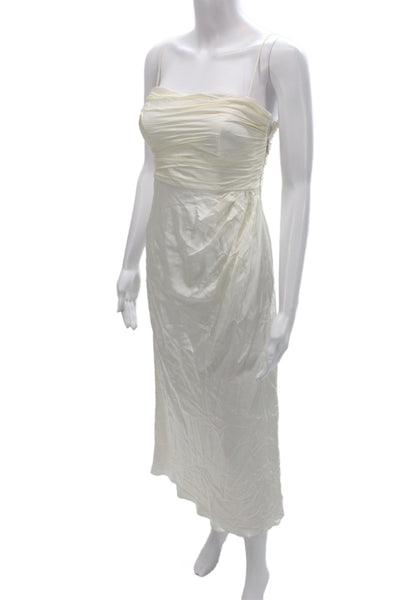 Cinq à Sept Womens Sheath Dress Ivory Silk Square Neck Sleeveless Size 00