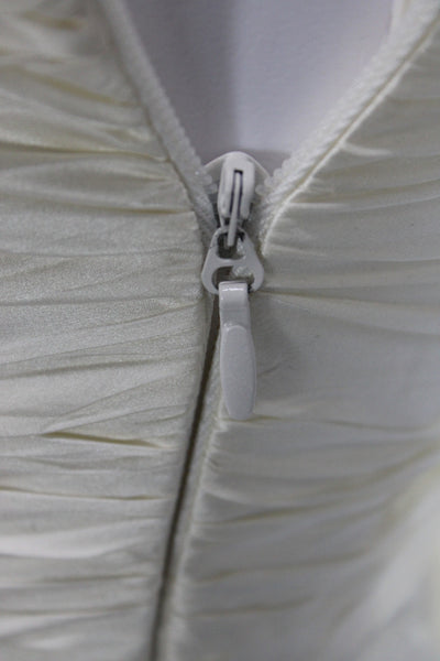 Cinq à Sept Womens Sheath Dress Ivory Silk Square Neck Sleeveless Size 00