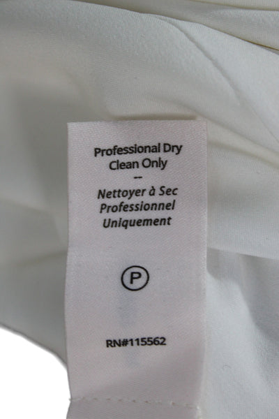 Cinq à Sept Womens Sheath Dress Ivory Silk Square Neck Sleeveless Size 00