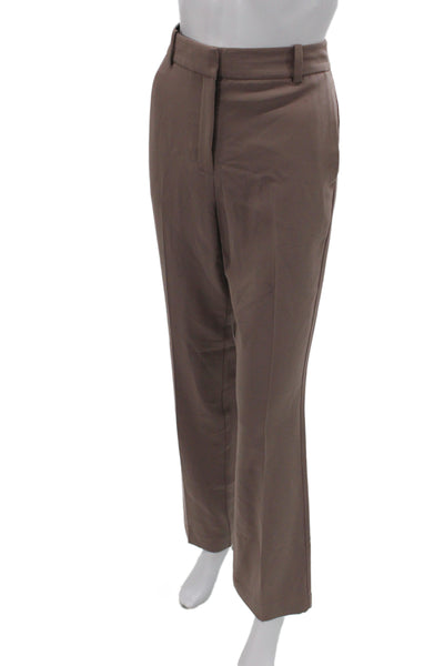 Babaton Women Dress Pants Brown Triacetate Hook & Eye Size 4