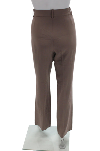 Babaton Women Dress Pants Brown Triacetate Hook & Eye Size 4