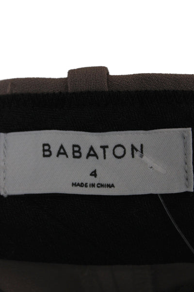 Babaton Women Dress Pants Brown Triacetate Hook & Eye Size 4
