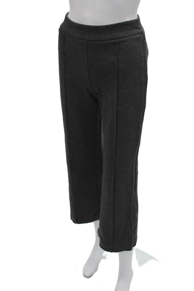 Staud Women Cropped Gray Viscose Zip Pants Size S