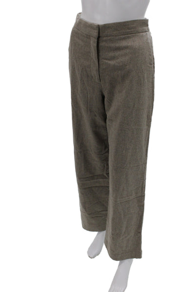 Wilfred Women Brown Wool Dress Pants Pull On Minimalist 30 Inseam Size 4