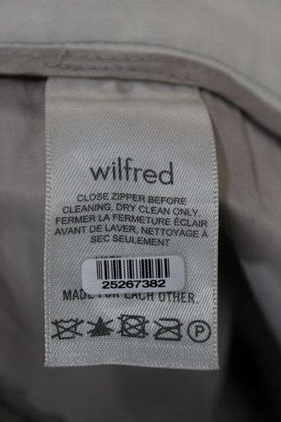 Wilfred Women Brown Wool Dress Pants Pull On Minimalist 30 Inseam Size 4