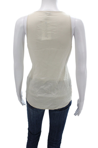 Joie Women Camisole Beige Silk Scoop Neck Sleeveless Size S