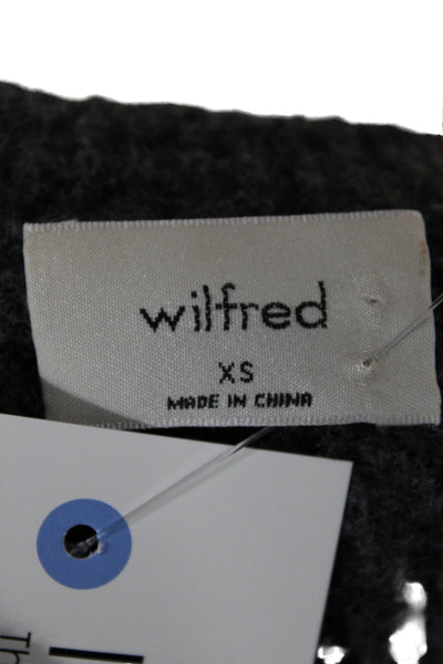 Wilfred Womens Pullover Sweater Gray Crew Neck Long Sleeve 59% Nylon Size XS