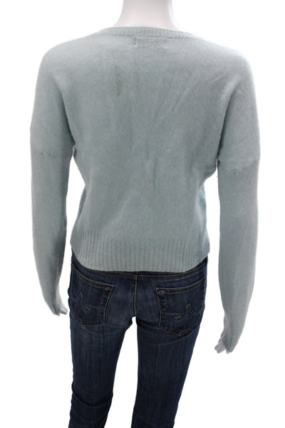 Naadam Womens Blue 100% Cashmere Crew Neck Pullover Sweater Long Sleeve Size S