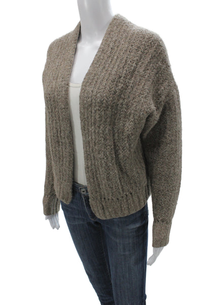 Wilfred Womens Alpaca V-Neck Cardigan Brown Long Sleeve Size XS