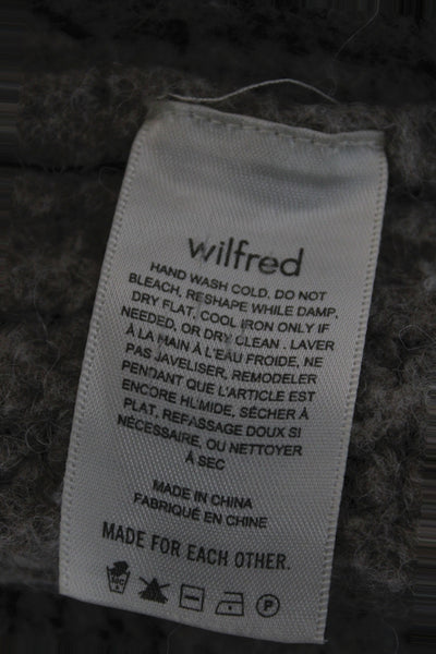 Wilfred Womens Alpaca V-Neck Cardigan Brown Long Sleeve Size XS