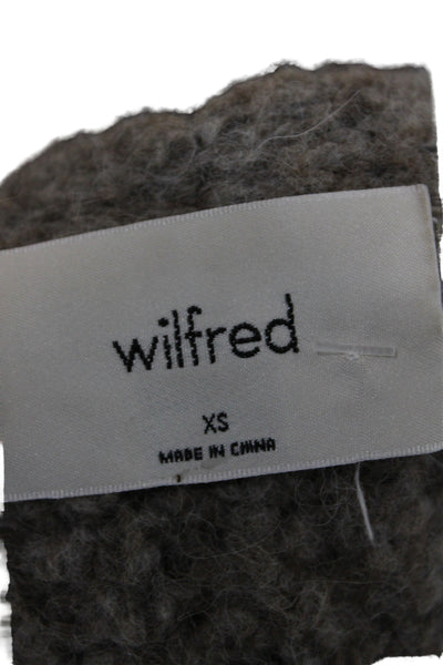 Wilfred Womens Alpaca V-Neck Cardigan Brown Long Sleeve Size XS
