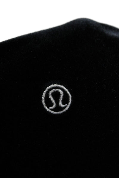 Lululemon Womens Black Velour Drawstring Jogger Pants Athleisure Size 14