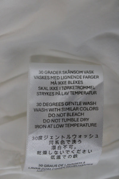 By Timo Womens Shirt Dress White Collared Short Sleeve 100% Cotton Size M