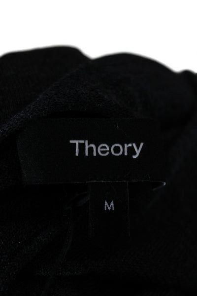 Theory Women V-Neck Silk Tank Top Black Basic Size M