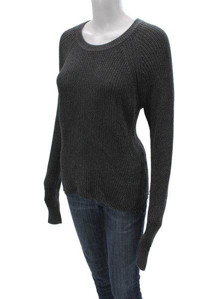 Cotton By Autumn Cashmere Women Pullover Sweater Gray Size L