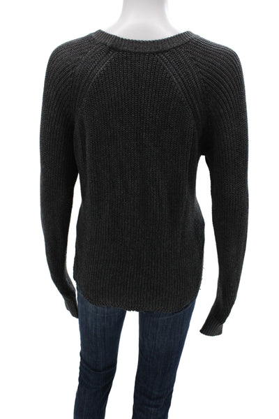 Cotton By Autumn Cashmere Women Pullover Sweater Gray Size L