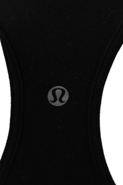 Lululemon Women Black Basic Cotton Scoop Neck Sleeveless Tank Size 4