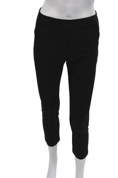 Veronica Beard Womens Cropped Black Pants Nylon Zip Size 4