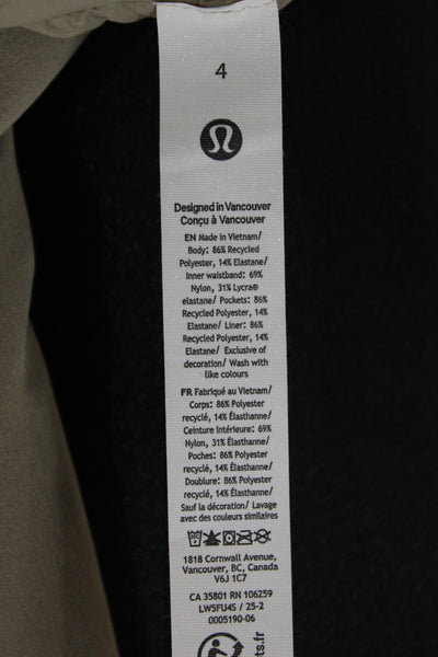 Lululemon Womens Nylon Blend Spandex Muted Green Size 4