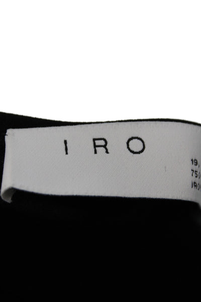 IRO Womens Black V-Neck Long Sleeve Basic Blouse Size 36
