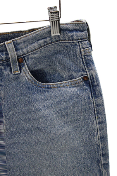 Levi Strauss & Co Womens Straight Jeans Blue Mid Rise Cotton Size 29