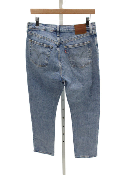 Levi Strauss & Co Womens Straight Jeans Blue Mid Rise Cotton Size 29