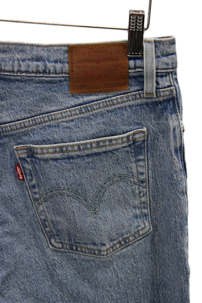 Levi Strauss & Co Womens Straight Jeans Blue Mid Rise Cotton Size 29