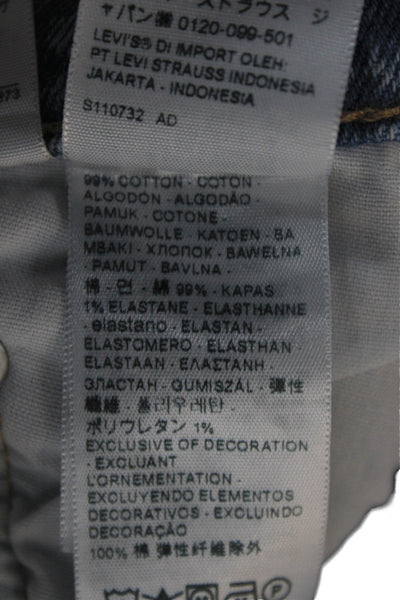Levi Strauss & Co Womens Straight Jeans Blue Mid Rise Cotton Size 29