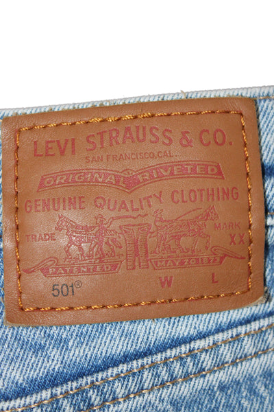 Levi Strauss & Co Womens Straight Jeans Blue Mid Rise Cotton Size 29