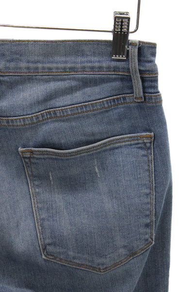 Frame Womens Ankle Jeans Mid Rise Button Fly Blue Cotton Size 28
