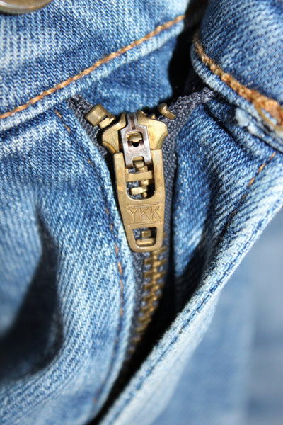 Frame Womens Ankle Jeans Mid Rise Button Fly Blue Cotton Size 28