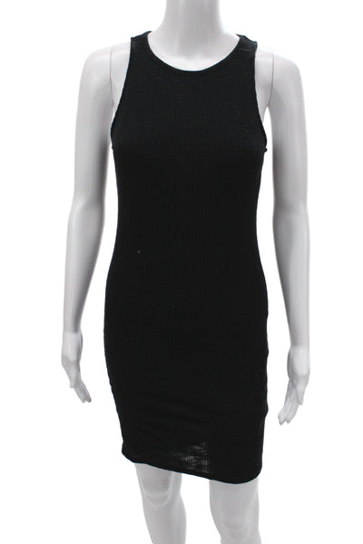 Rag & Bone Jean Womens Black Bodycon Mini Dress Sleeveless Crew Neck Size S