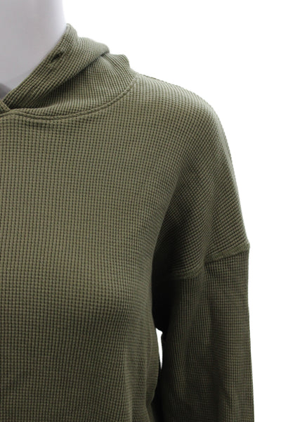 Leallo Womens Thermal Hooded Jogger Sweat Suit Green Size Small