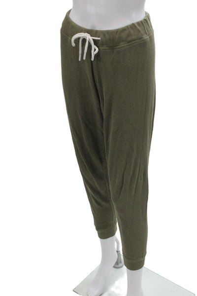 Leallo Womens Thermal Hooded Jogger Sweat Suit Green Size Small