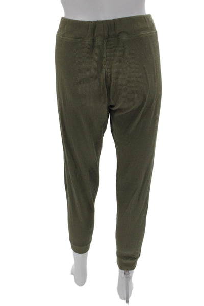 Leallo Womens Thermal Hooded Jogger Sweat Suit Green Size Small