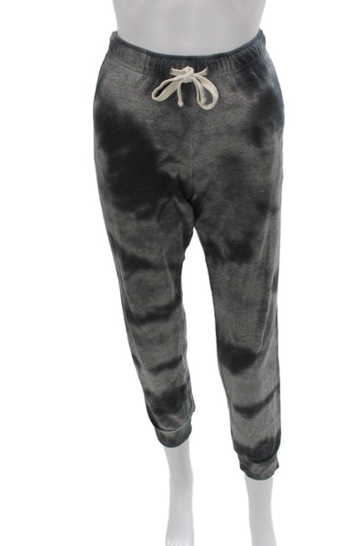Monrow Womens Tie Dye Gray Jogger Pants Drawstring Size S