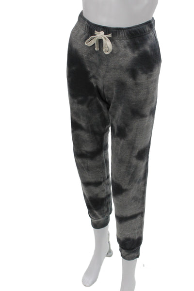 Monrow Womens Tie Dye Gray Jogger Pants Drawstring Size S