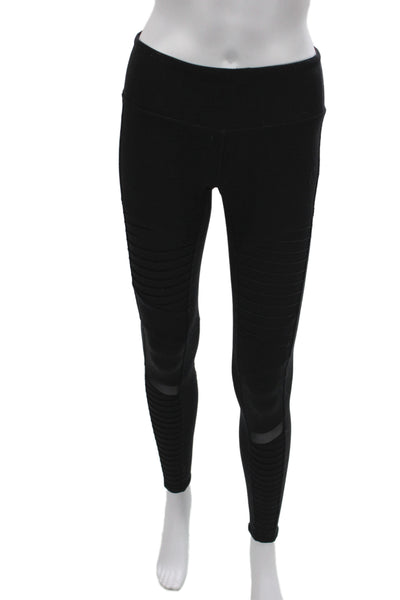Alo Women Ankle Leggings Black Polyester Athleisure Size XS