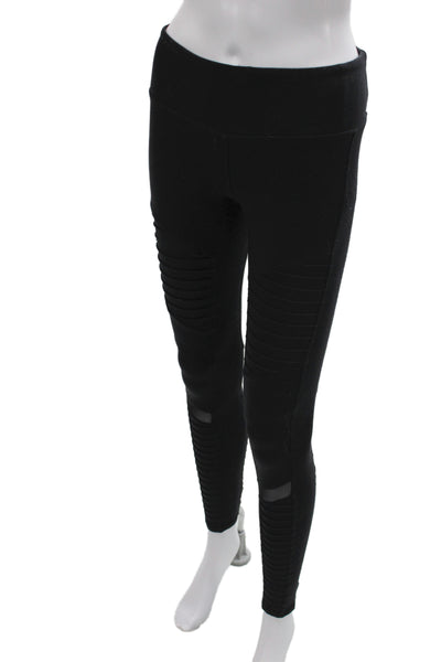 Alo Women Ankle Leggings Black Polyester Athleisure Size XS
