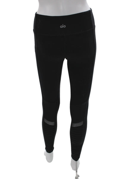 Alo Women Ankle Leggings Black Polyester Athleisure Size XS