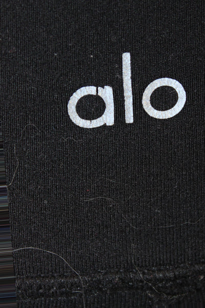Alo Women Ankle Leggings Black Polyester Athleisure Size XS